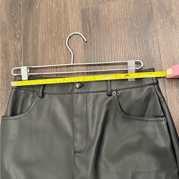 Saks Fifth Avenue Women Black Faux Leather Midi Skirt In Size S - Picture 4 of 6